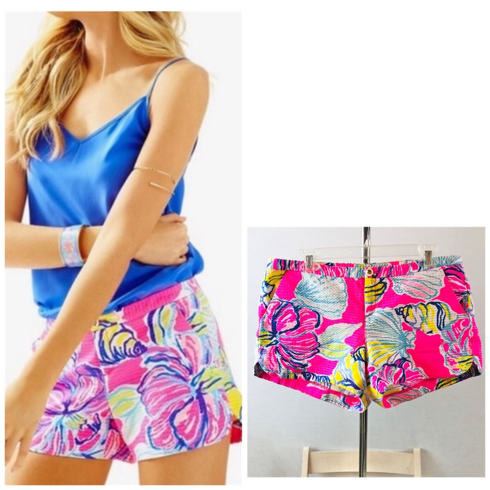 Lilly Pulitzer Pink Multi Floral Print Women's Shorts